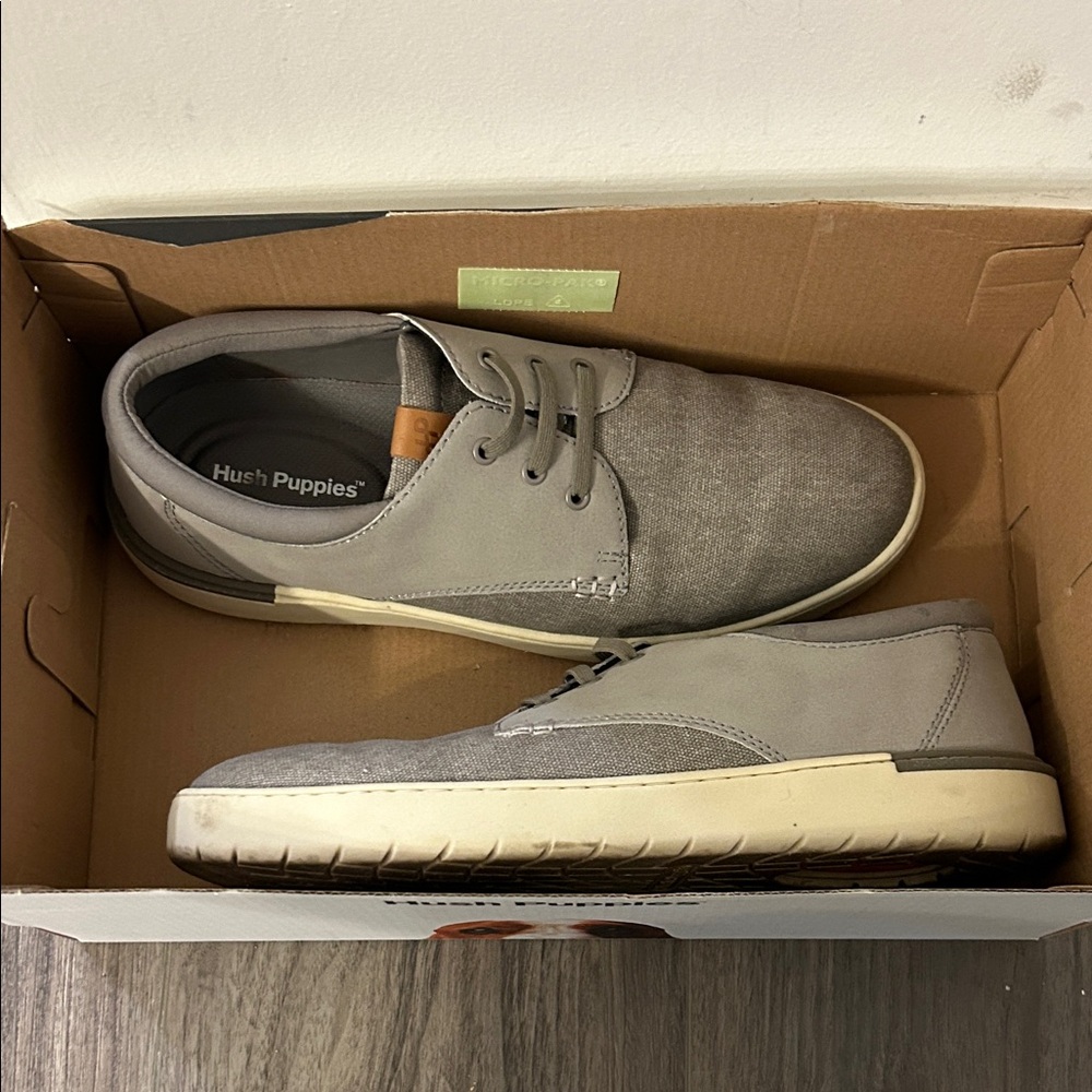 Hush Puppies Men's Gray Oxfords